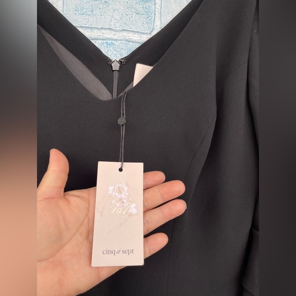 CINQ À SEPT Dominique V-Neck Ruffle Dress size 12 - Picture 6 of 13